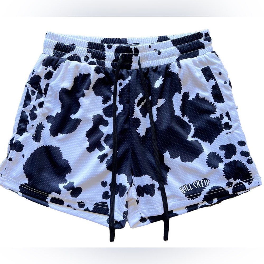 Kill Crew Black and White Athletic Shorts